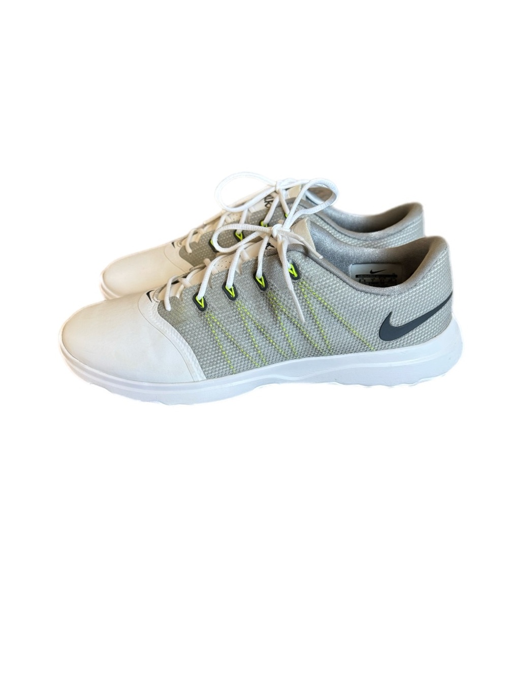 Nike Lunar Empress 2 women’s White and Light Gray spikeless golf shoes - Picture 4 of 8